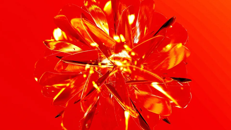 Cody’s 3D art: a red chrome bloom