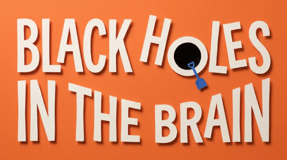 Title card in cut paper on orange, a blue shovel inside the O