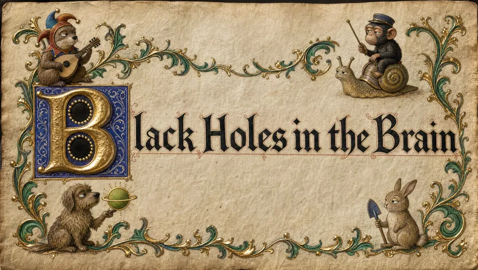 Title card as an illuminated manuscript with a gilded B